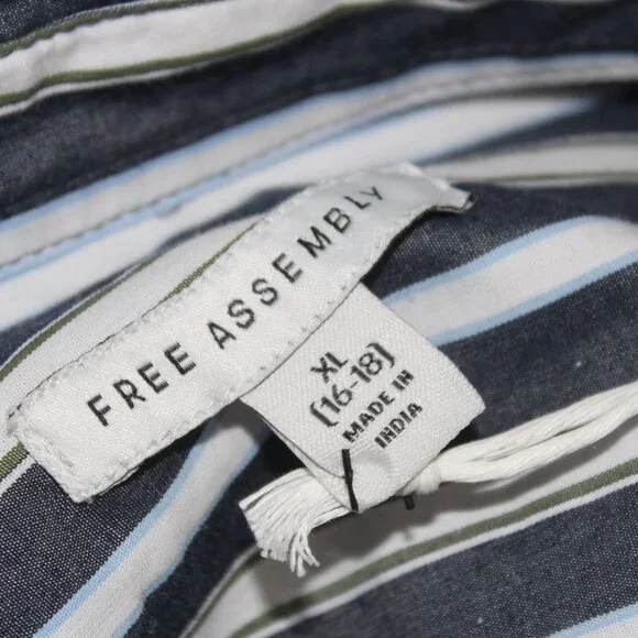 Free Assembly Belted Cotton Maxi Shirtdress With Long Sleeves - Picture 10 of 13